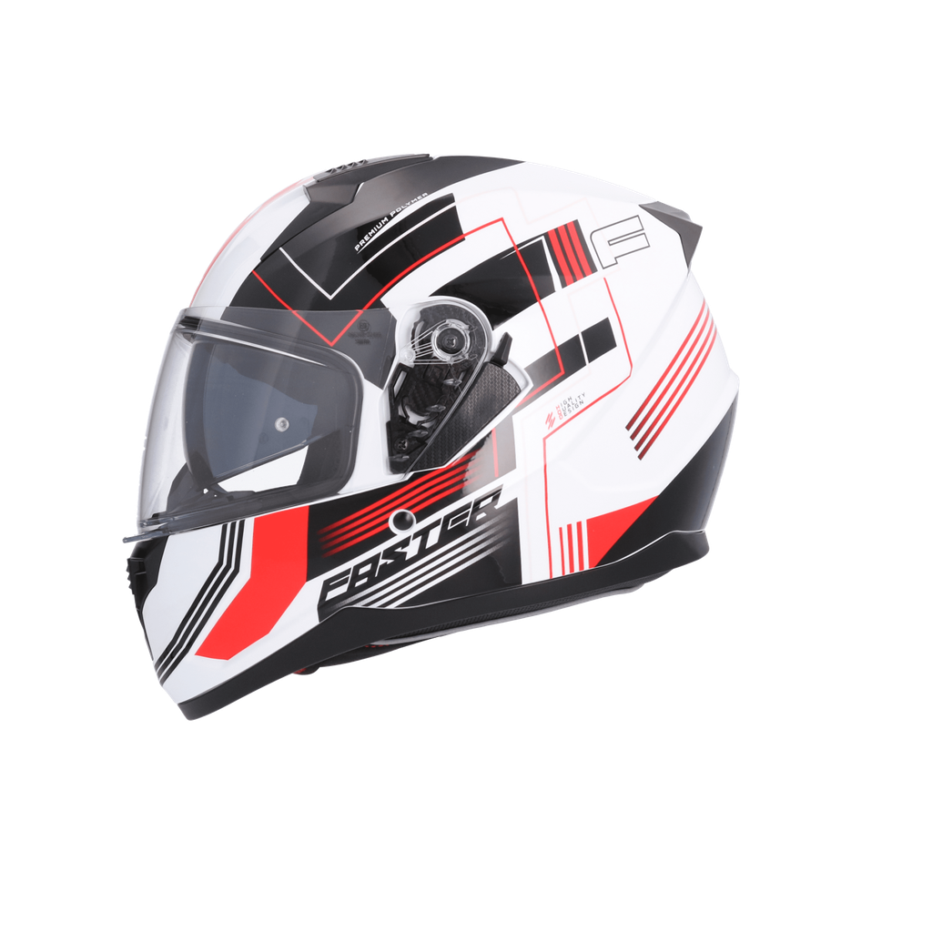 Casco SHIRO TRUENO SH-667 FASTER blanco rojo