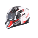 Casco SHIRO TRUENO SH-667 FASTER blanco rojo