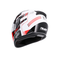 Casco SHIRO TRUENO SH-667 FASTER blanco rojo