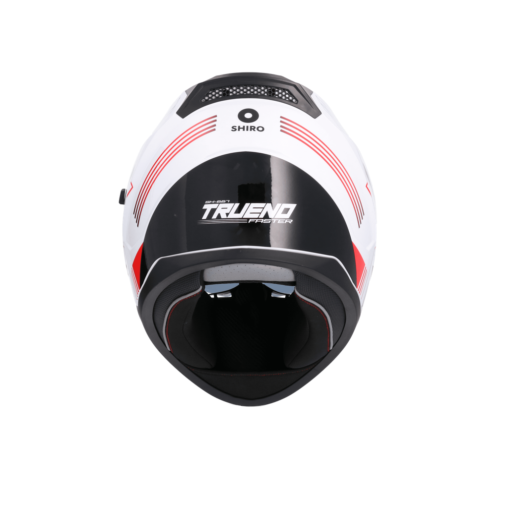 Casco SHIRO TRUENO SH-667 FASTER blanco rojo