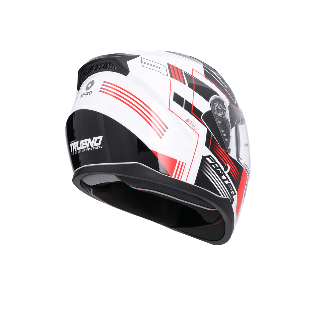 Casco SHIRO TRUENO SH-667 FASTER blanco rojo