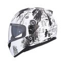 Casco Shiro Trueno SH-667 Funky blanco mate