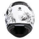Casco Shiro Trueno SH-667 Funky blanco mate