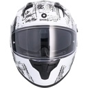Casco Shiro Trueno SH-667 Funky blanco mate