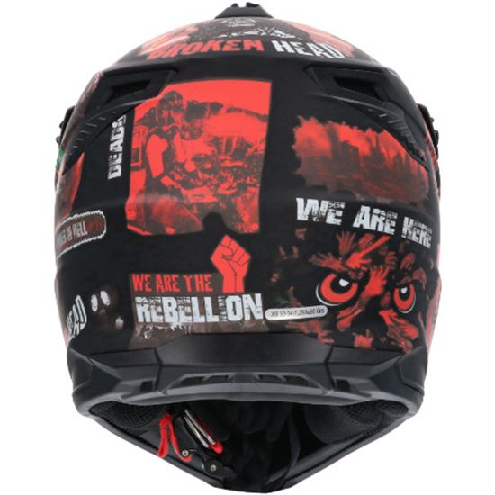 Casco Shiro Mx-504 Resolution Rojo