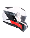 Casco Shiro Explorer Maverick blanco perla rojo