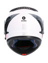 Casco Shiro Explorer Maverick blanco perla rojo