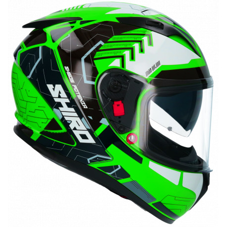 Casco Shiro Sh-605 Potenza Verde Fluor
