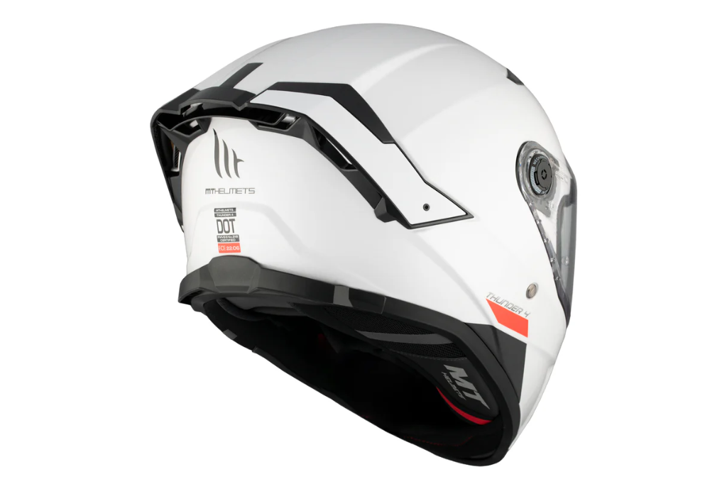 Casco MT Thunder 4 SV Solid A0 Blanco Perla