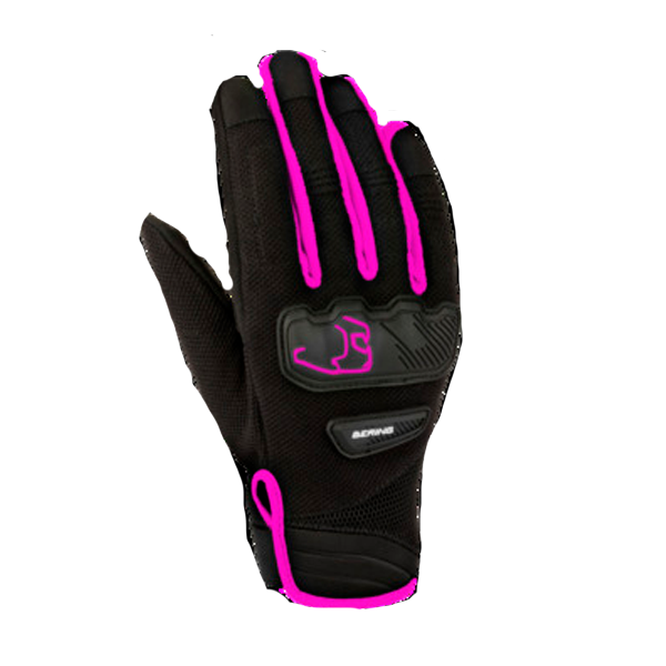 Guante Bering Lady York negro fucsia