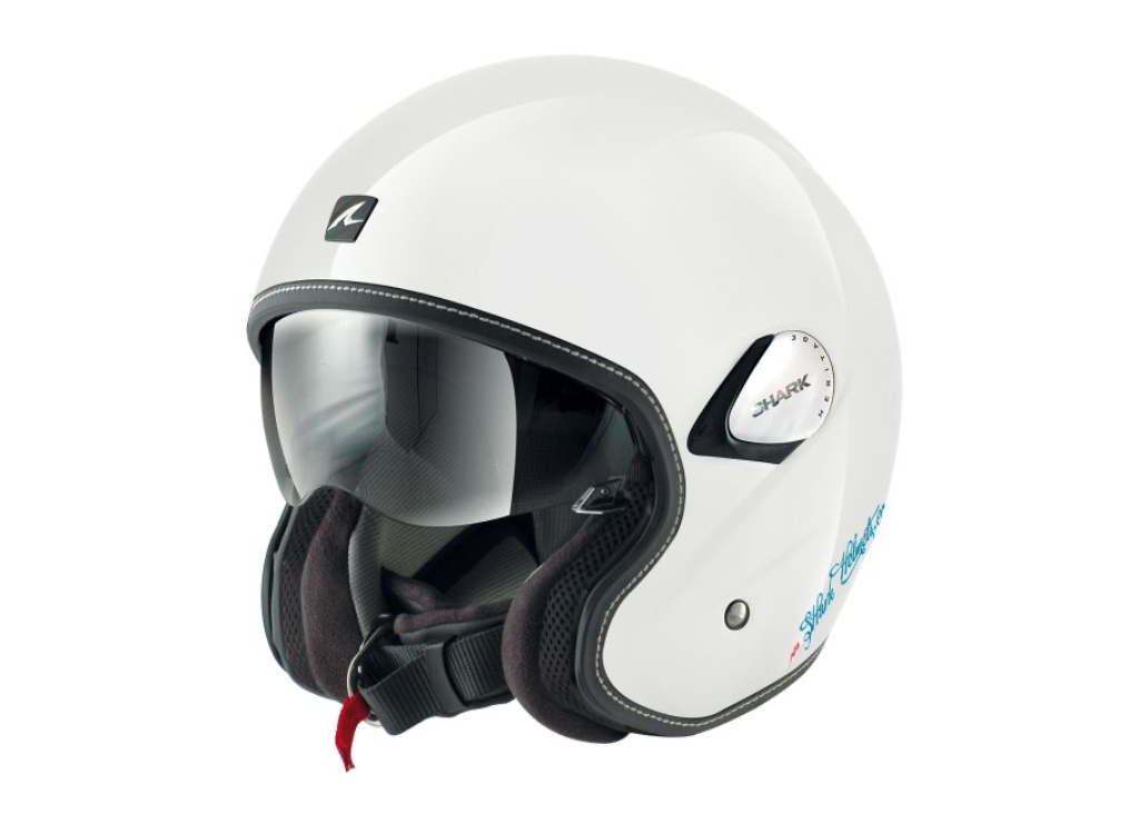 Casco SHARK HERITAGE TAWNY WRB blanco