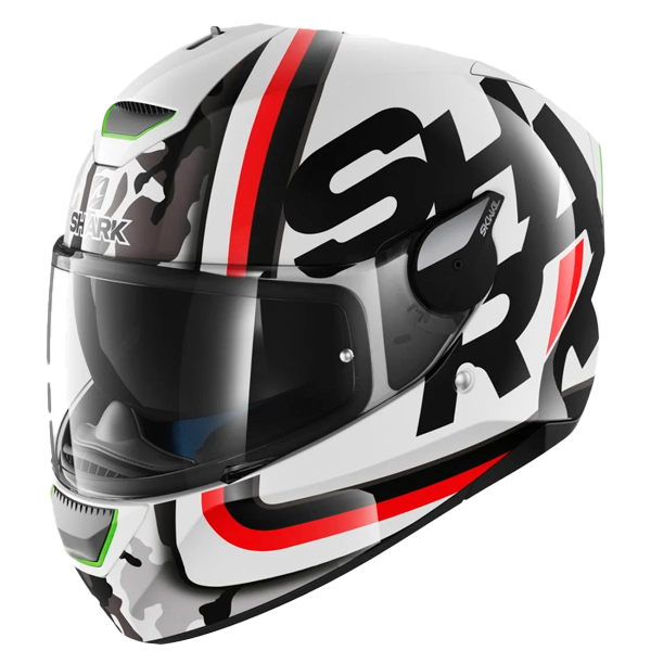 Casco Shark Skywal Kargo negro rojo blanco (Tara)
