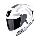 Casco Scorpion Exo-391 Arok Blanco-Negro-Plata
