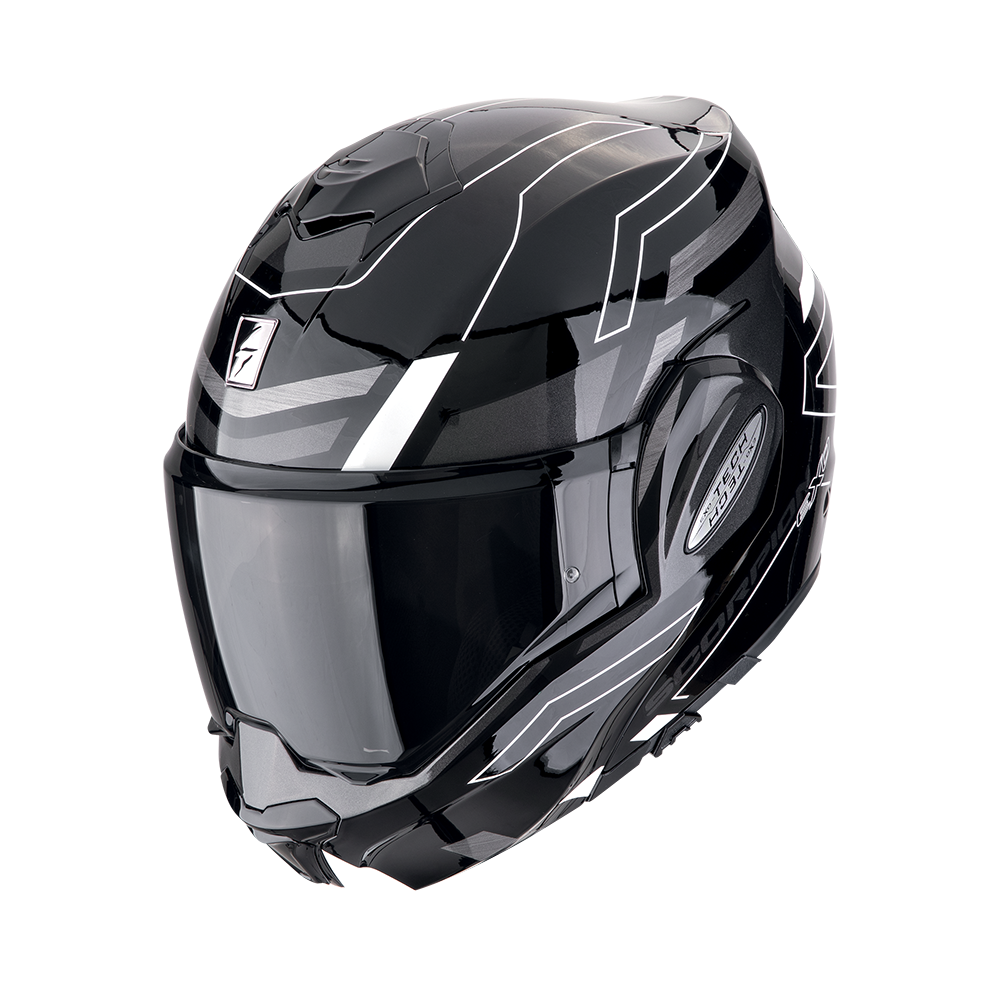 Casco Scorpion Exo-Tech Evo Conquer Negro-Blanco 