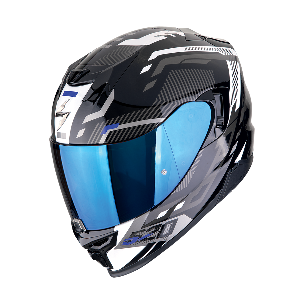 Casco Scorpion Exo-520 Evo Air Ranka Negro-Blanco-Azul 