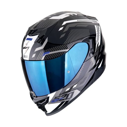 Casco Scorpion Exo-520 Evo Air Ranka Negro-Blanco-Azul 